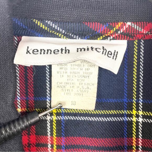 Plaid Red and Blue Jacket Vintage Zip Up Medium - Picture 4 of 6